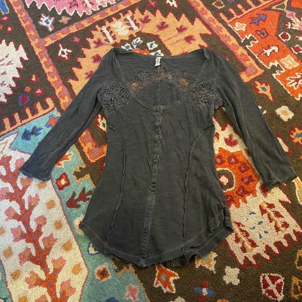 free people cut out henley